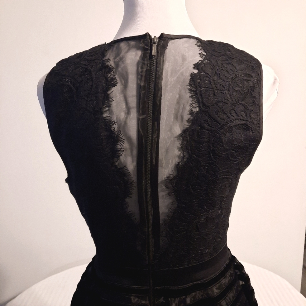 Little Black Dress With Plunging V-neck Dress - Picture 12 of 16